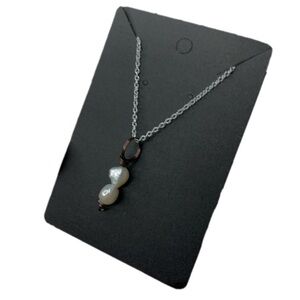 Natural silver pearl necklace